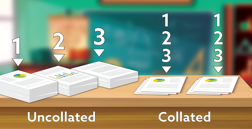 Example of Collated versus Uncollated papers