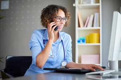 nurse on phone