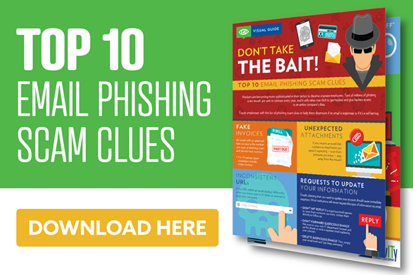 TOP 10 EMAIL PHISHING SCAM CLUES